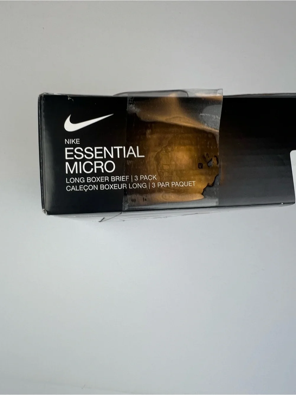Nike 3 Pack Long Boxer Briefs Essential Micro Dri-FIT Black White Men’s Size S